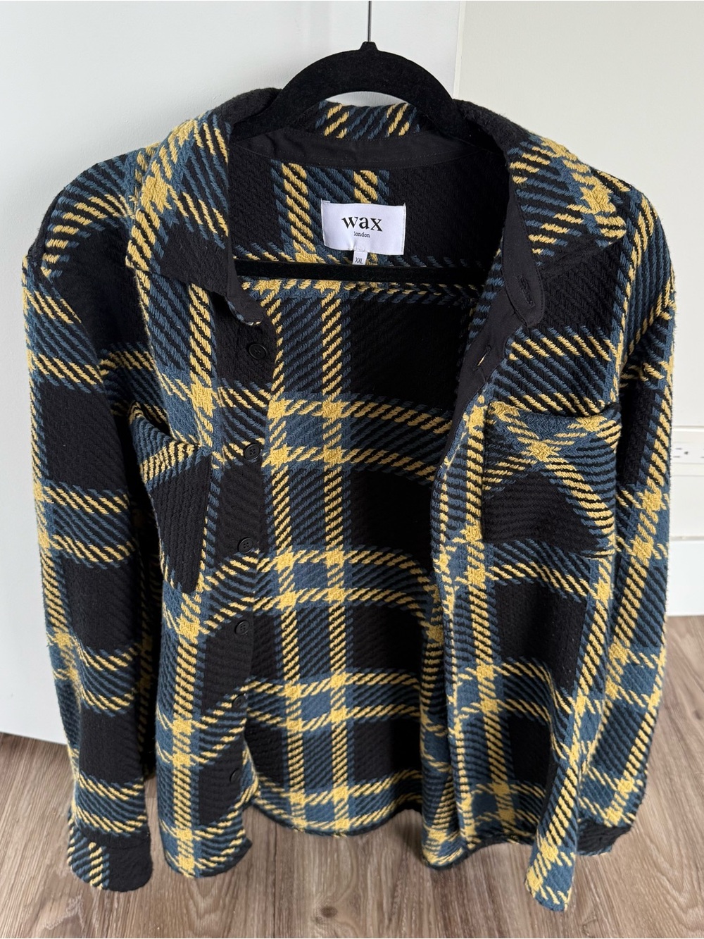 Wax Jean Black, Yellow & Blue Plaid Jacket